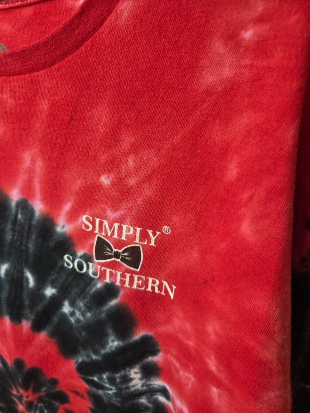 Simply Southern Long Sleeve Tie-Dye Hippo Shirt (Lg) Preppy, Southern Comfort, - Picture 11 of 11